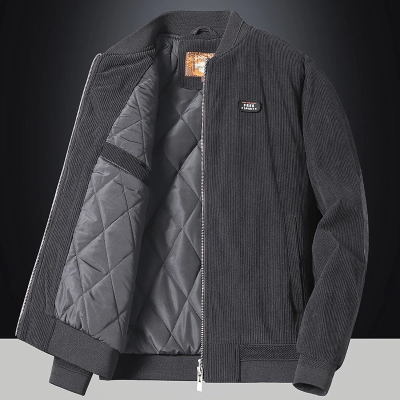 TOBIAS : Veste en velours côtelé matelassée