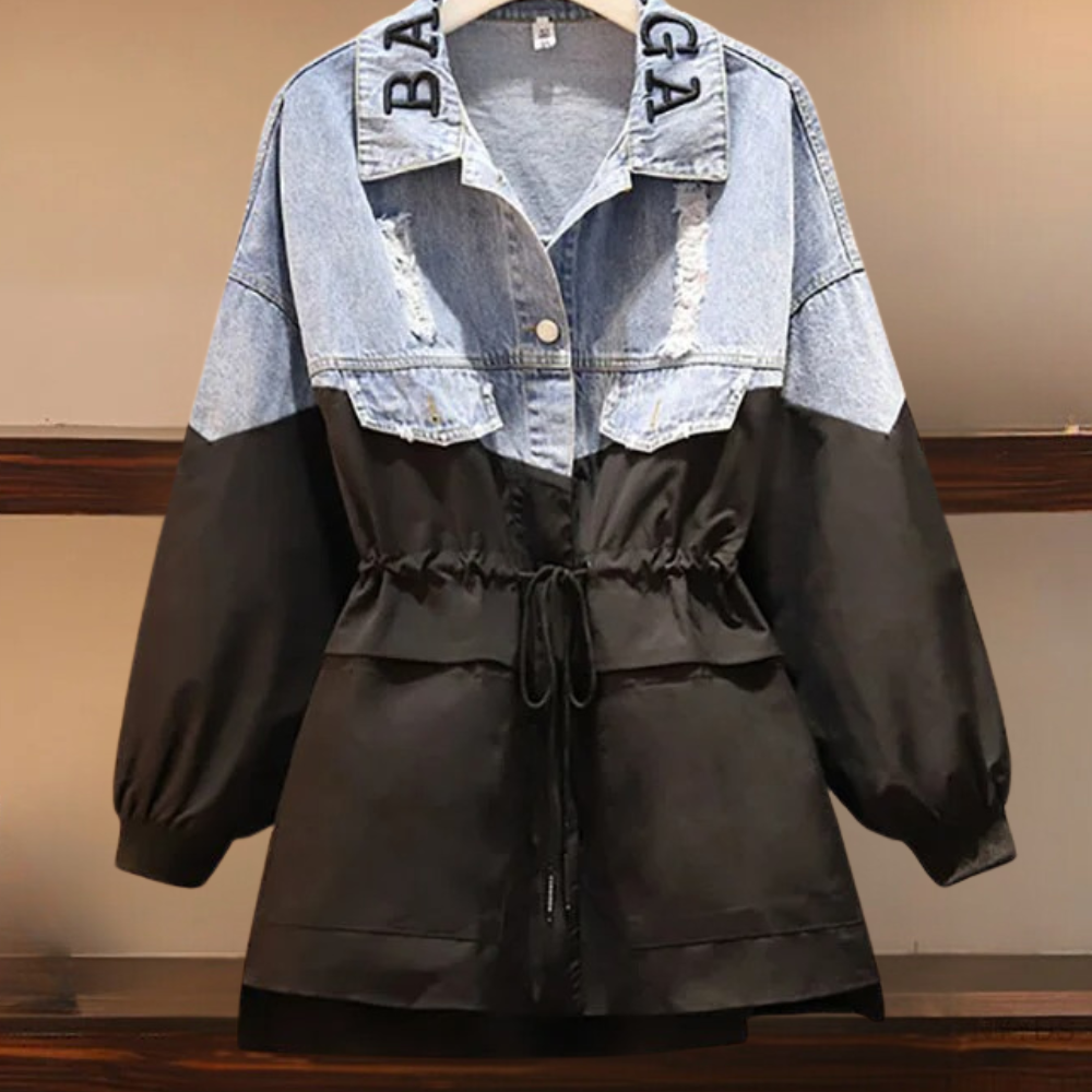 Berg-Feldt | Moderne Denimjacke mit Kordel für Damen Perfekt für den Herbst