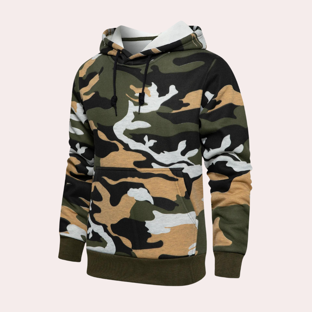 Fudus Hoodie : imprimé, manches longues, capuche réglable, poches