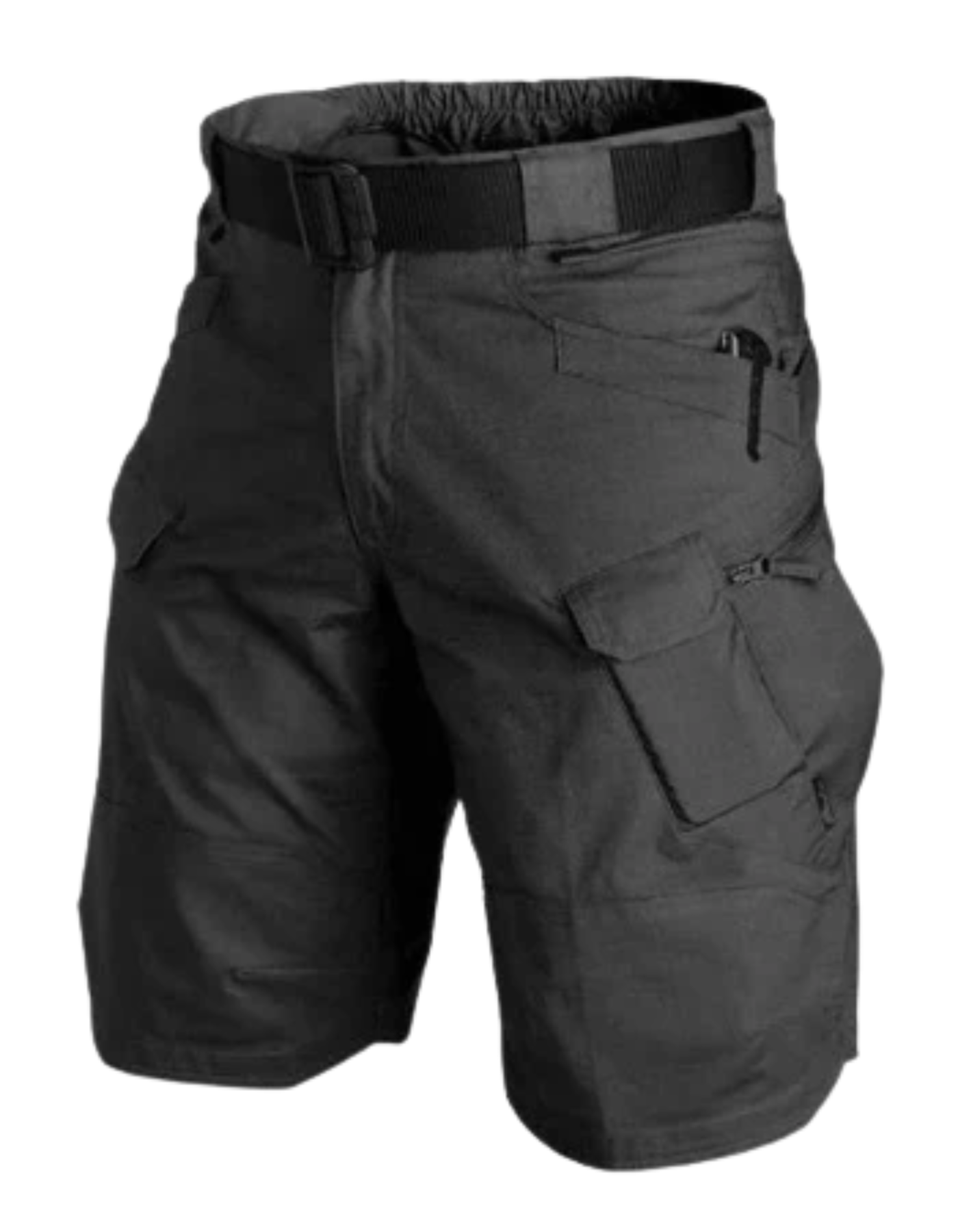Shorts Cargo Noirs Confortables Berg-Feldt pour Hommes
