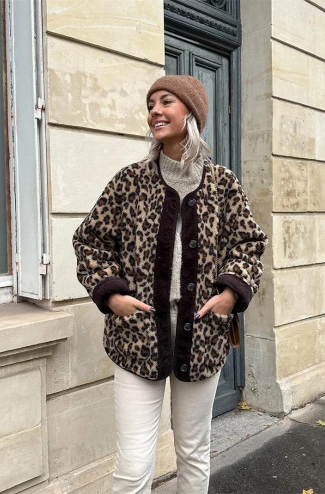 Berg-Feldt | Lässiger Cardigan Tierdruck Bequem und Stilvoll