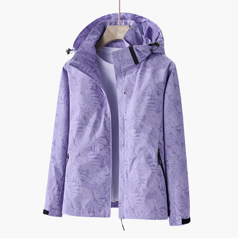 Berg-Feldt | Kapuzenjacke mit Blättermuster für Damen - Herbst
