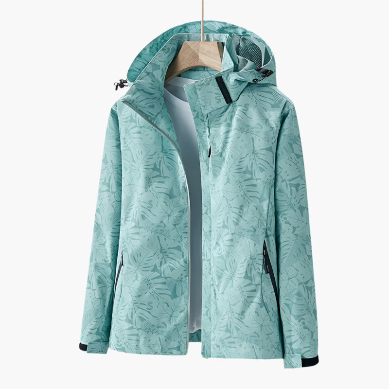 Berg-Feldt | Kapuzenjacke mit Blättermuster für Damen - Herbst