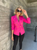 Veste blazer boutonnée Avelena pour femme