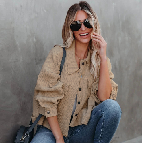 Berg-Feldt | Lässige Kurze Jacke Baumwolle Leicht und Trendy