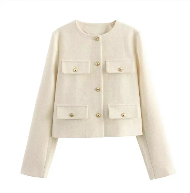 Berg-Feldt | Vintage Blazer mit Langen Ärmeln für Frauen