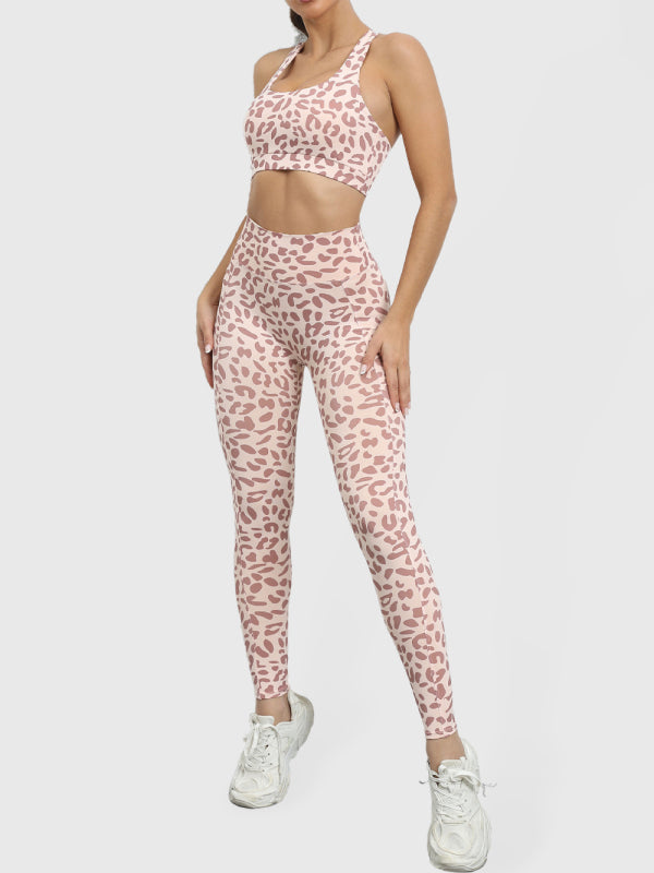 Combinaison de sport Berg-Feldt Leoprint flatteuse et ajustée avec taille haute effet galbant et fessier lifté