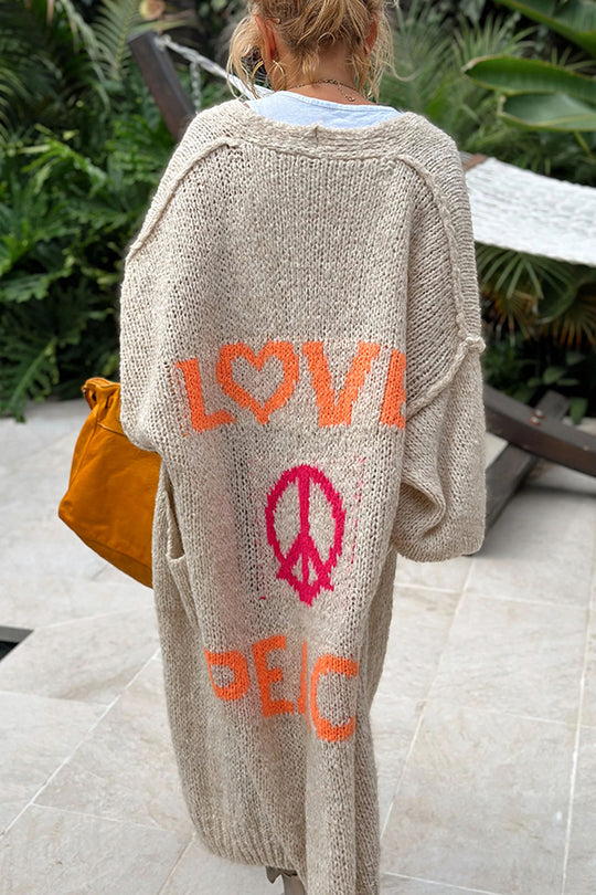 Berg-Feldt | Stilvolle Gestrickte Lange Strickjacke