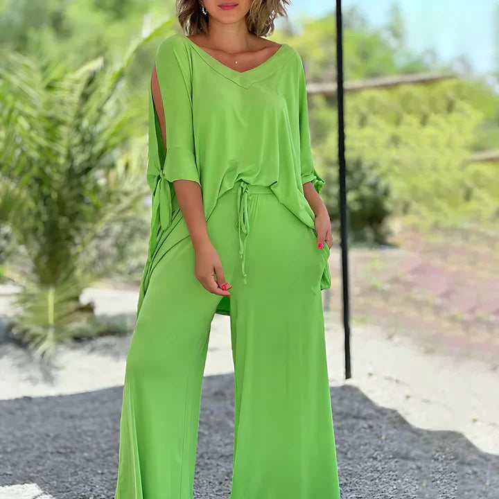 Fudus : Blouse ample et pantalon à cordon de serrage