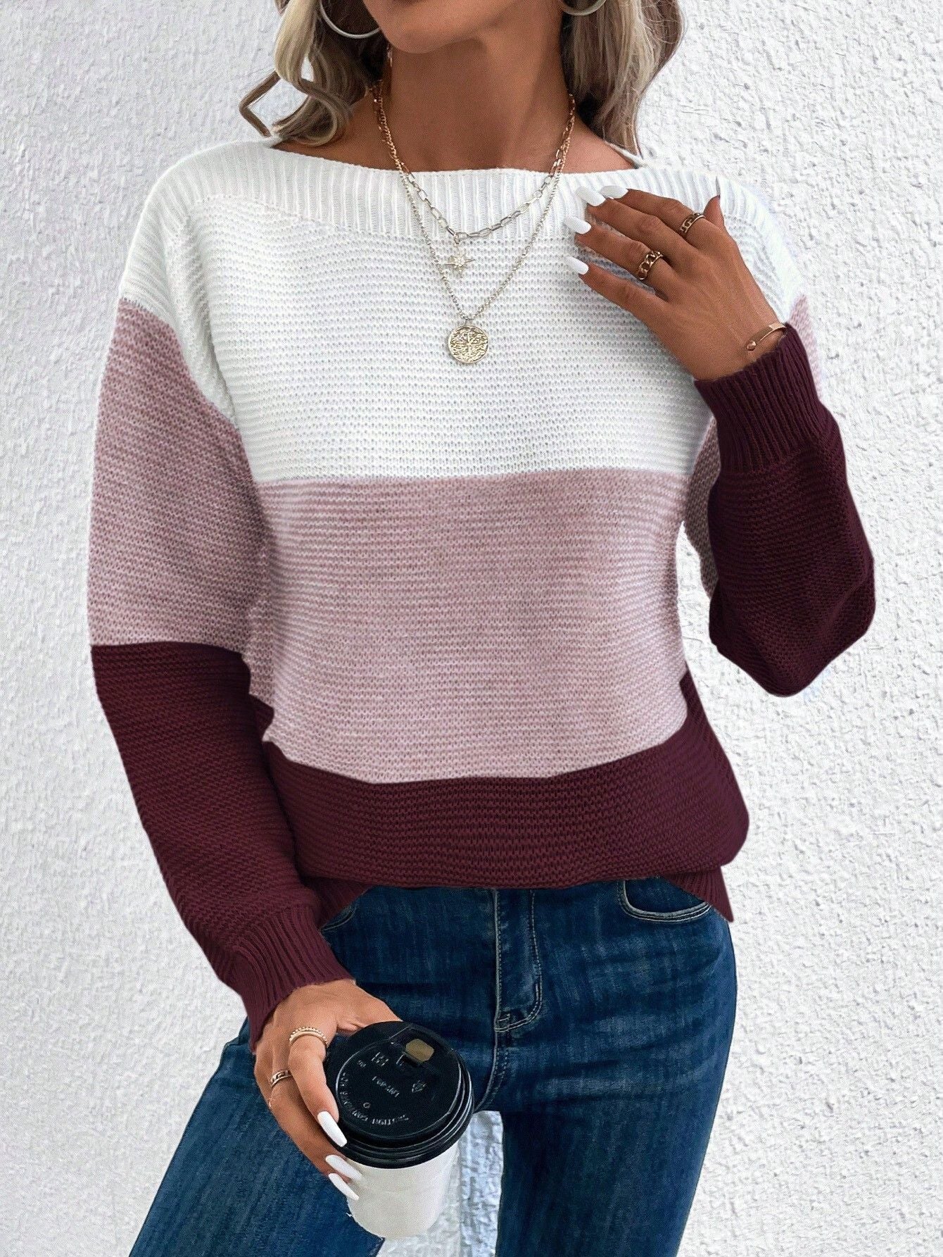 Berg-Feldt | Pull en maille à rayures Douceur et confort Style décontracté