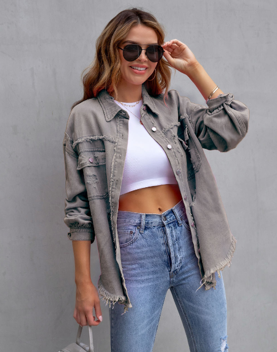 Berg-Feldt | Veste en jean déchirée oversize