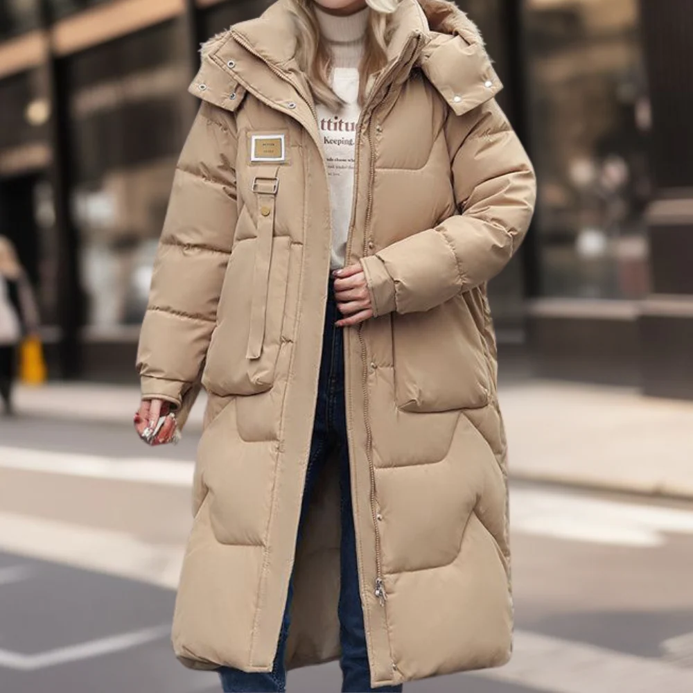 Berg-Feldt | Steppjacke - Oversized Passform - Lange Länge - Mit Kapuze - Warme Isolierung
