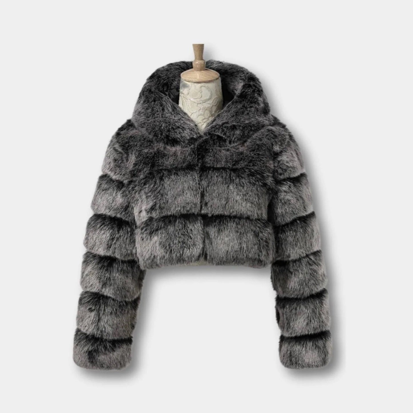 Berg-Feldt | Kunstpelzmantel Gekürzte Glamouröse Oberbekleidung