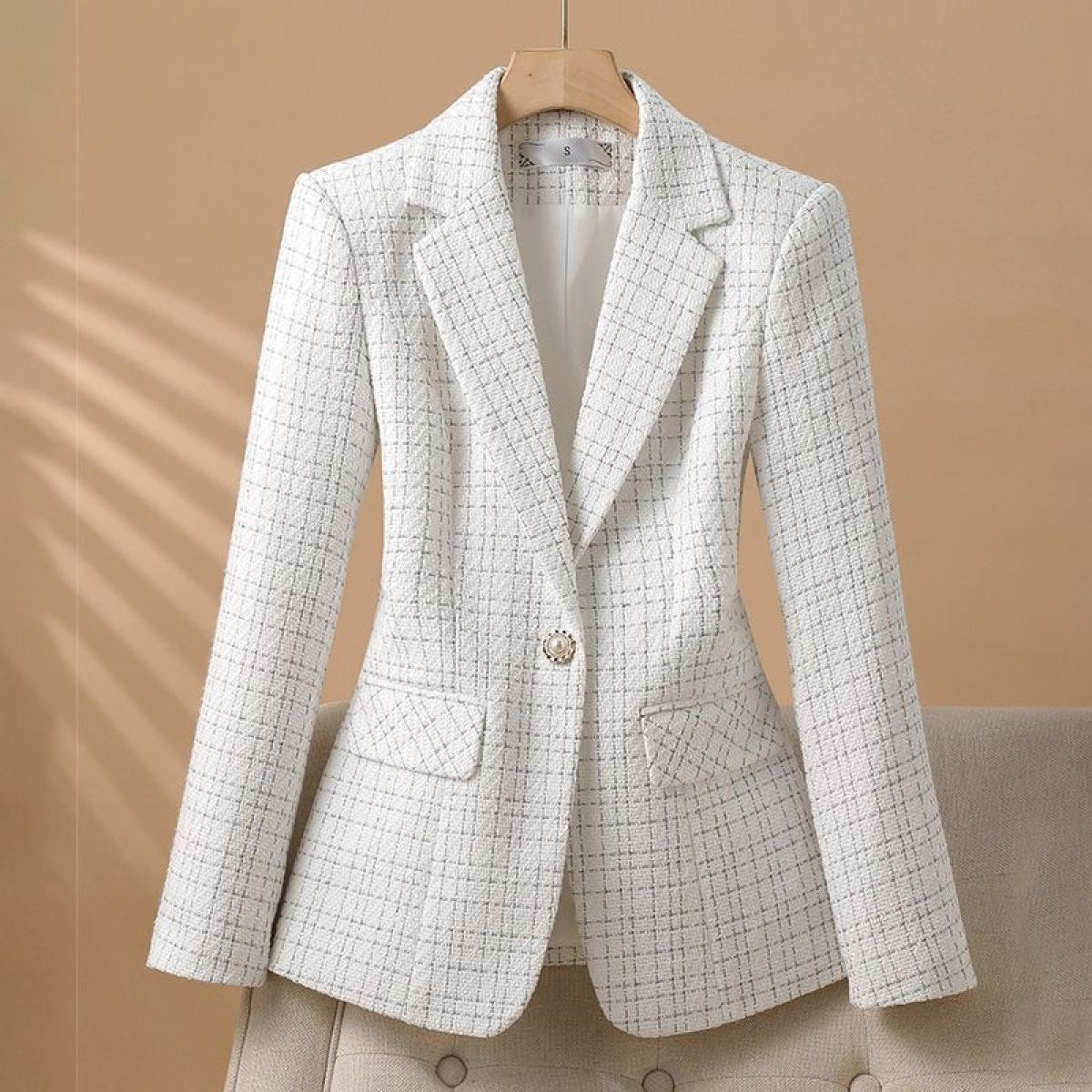Berg-Feldt | Damenblazer mit kariertem Muster