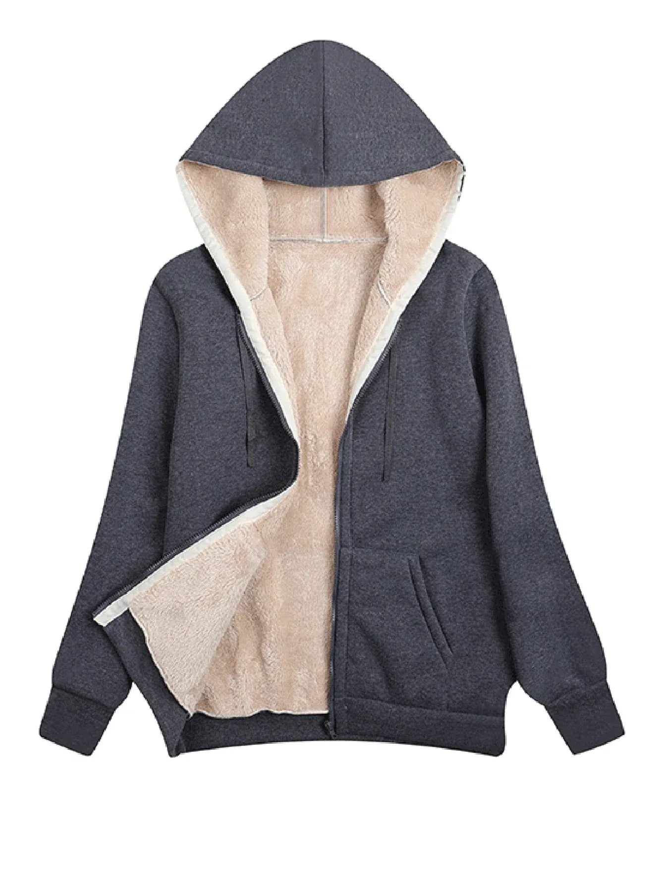 Berg-Feldt | Fleecejacke - Relaxed Fit - Plüschfutter - Mit Kapuze und Reißverschluss