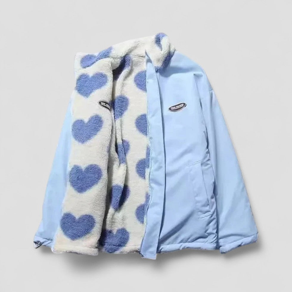 Berg-Feldt | Manteau réversible avec doublure cœur Veste douillette à fermeture éclair