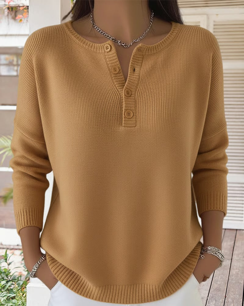 Berg-Feldt | Klassische Strickjacke mit Knöpfen und langen Ärmeln