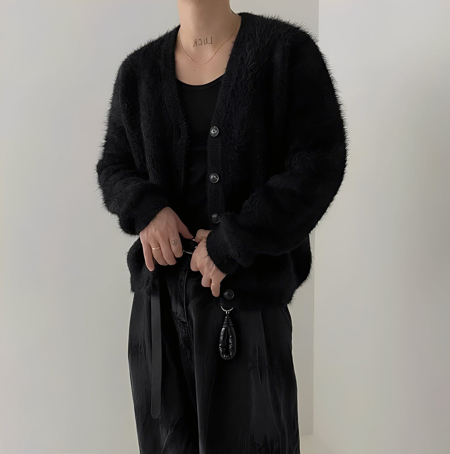 Berg-Feldt | Lässiger, Lässiger Strickcardigan aus Wolle für Herren