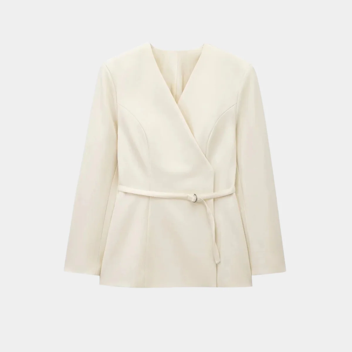 Berg-Feldt | Veste Cache-cœur Manches Longues Coupe Cintrée avec Ceinture