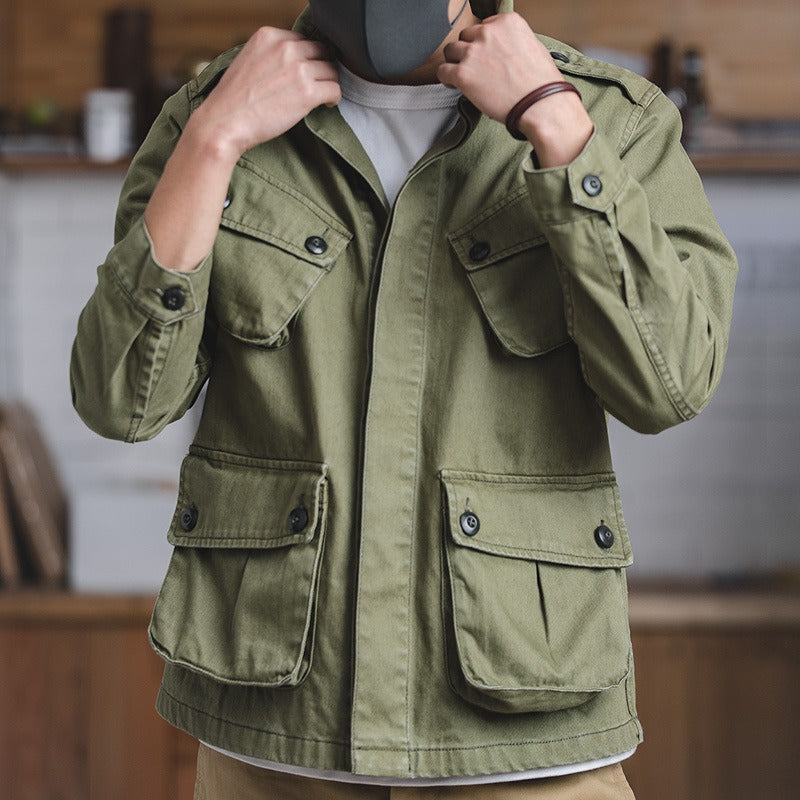 Berg-Feldt | Herrenjacke im Militärstil mit Klappentaschen