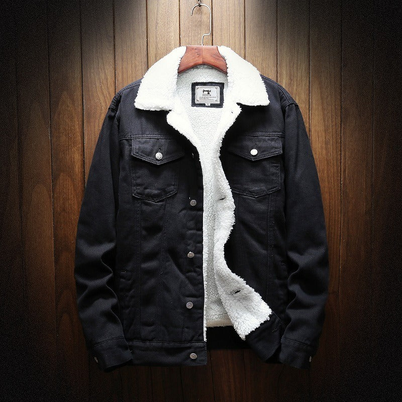 Berg-Feldt | Herren Jeansjacke mit Fleece-Futter