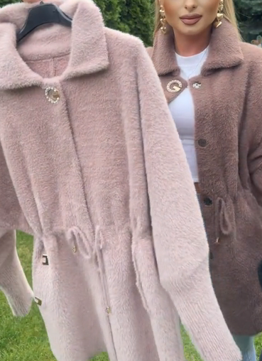 Berg-Feldt | Veste en peluche ample à revers