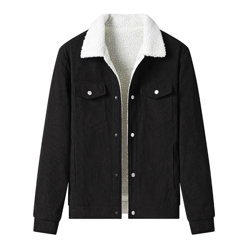 Berg-Feldt | Veste en velours côtelé pour hommes avec doublure en polaire, style décontracté