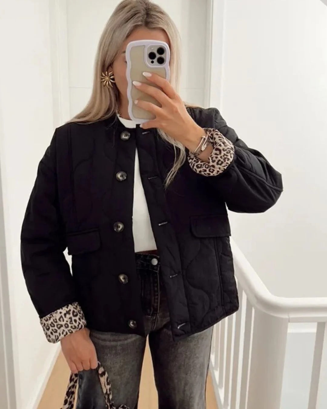 Berg-Feldt | Elegante Jacke mit Leopardenmuster