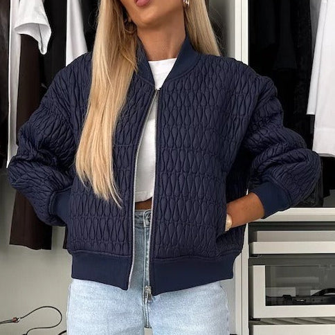 Berg-Feldt | Gepolsterte Jacke - Kurz geschnittenes Modell - Rippeneinsätze - Reißverschluss - Casual Look