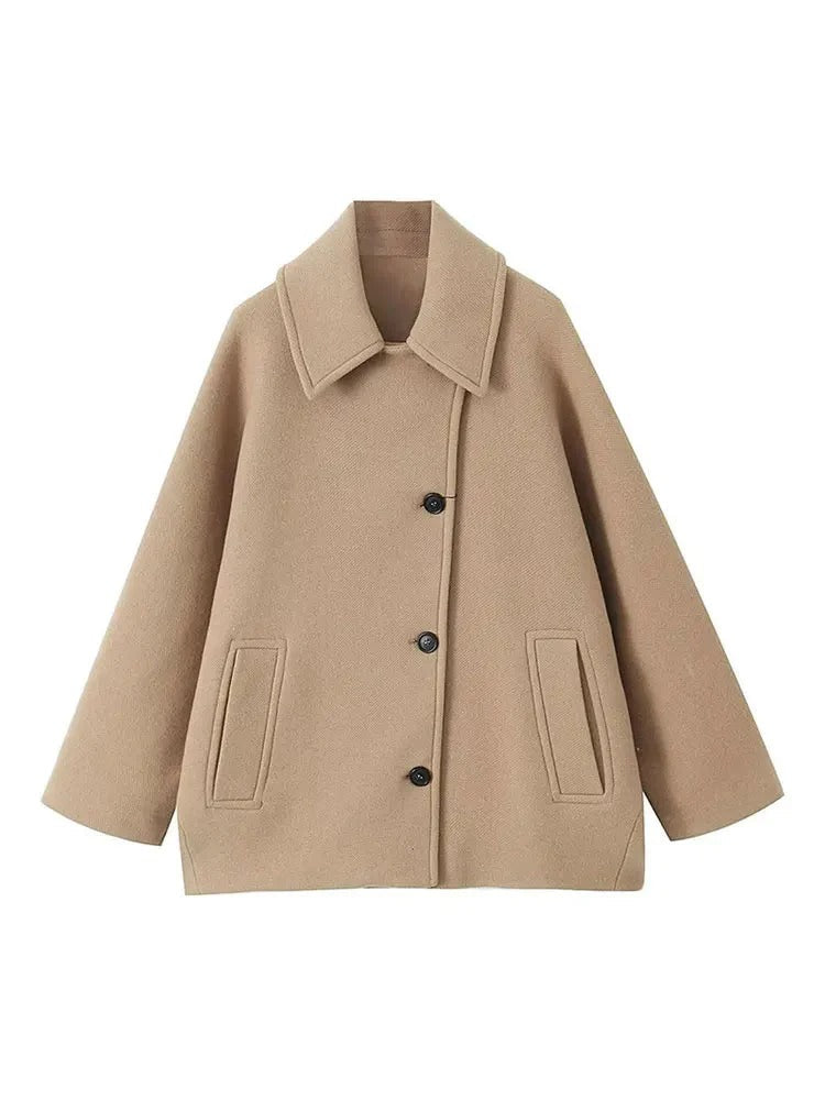 Berg-Feldt | Übergröße Peacoat Doppelreiher Knopfleistenjacke