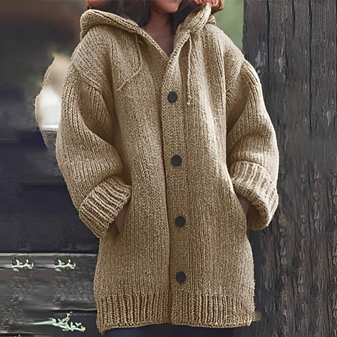 Berg-Feldt | Cardigan en maille confortable à capuche pour femmes