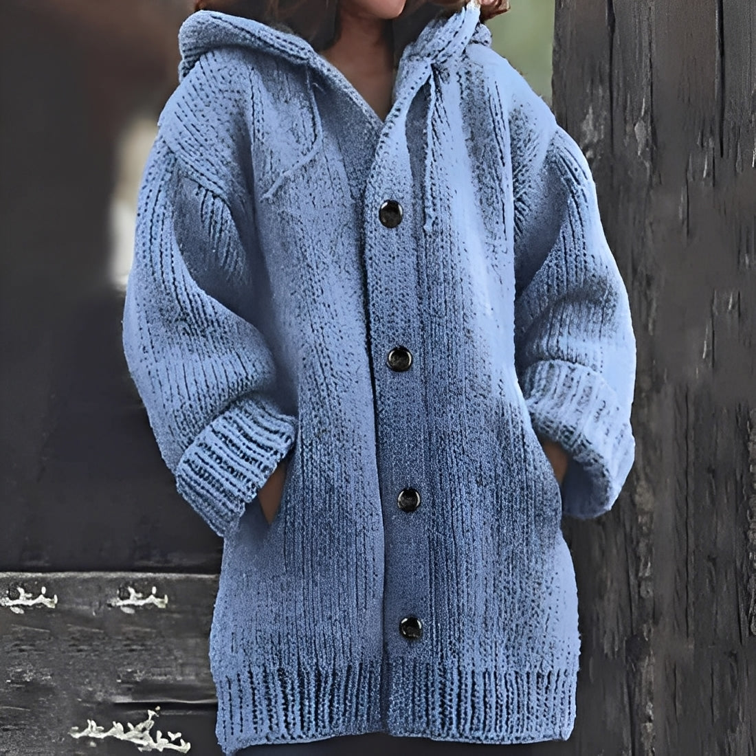 Berg-Feldt | Cardigan en maille confortable à capuche pour femmes