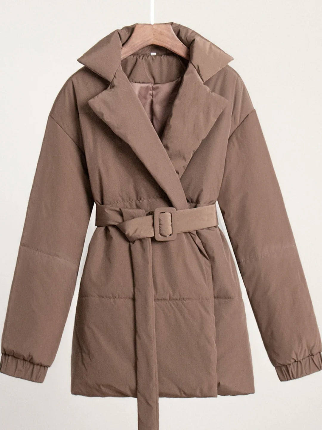 Berg-Feldt | Gürteltaschen Pufferjacke Wickel Front Stepp Wintermantel