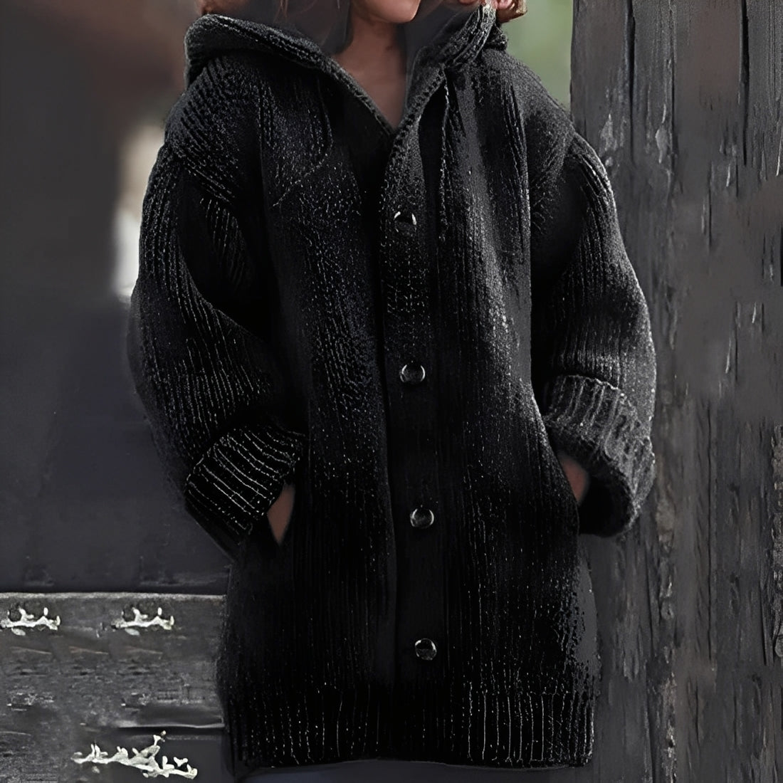 Berg-Feldt | Cardigan en maille confortable à capuche pour femmes