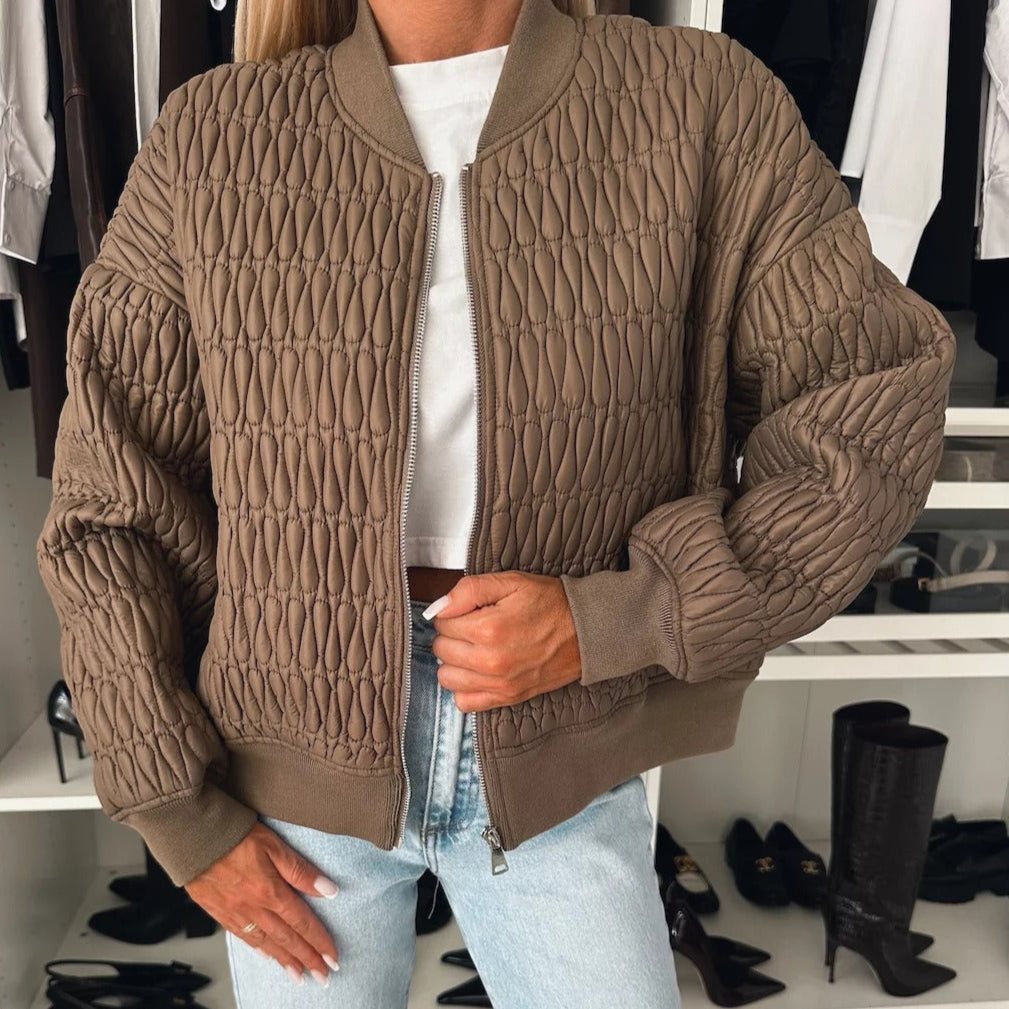 Berg-Feldt | Gepolsterte Jacke - Kurz geschnittenes Modell - Rippeneinsätze - Reißverschluss - Casual Look
