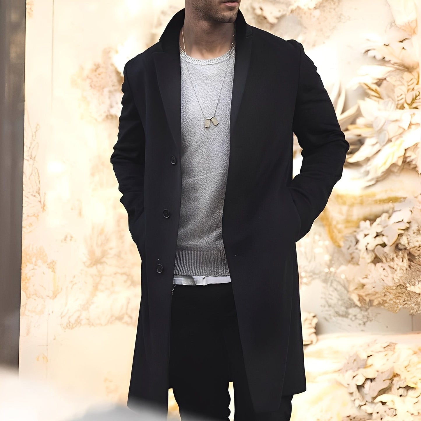 Berg-Feldt | Eleganter Trenchcoat mit Reverskragen für Herren