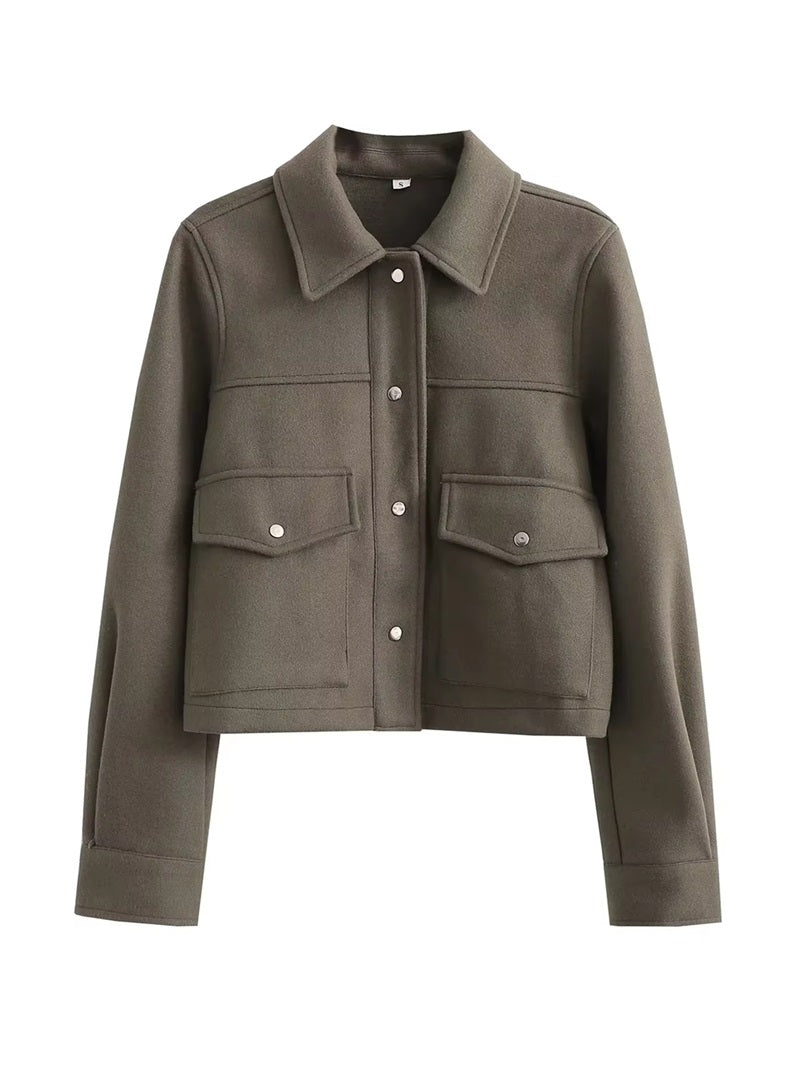 Berg-Feldt | Kurze Wolljacke mit Knöpfen Weich und Stilvoll Lässiger Look