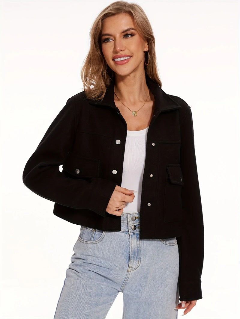 Berg-Feldt | Kurze Wolljacke mit Knöpfen Weich und Stilvoll Lässiger Look
