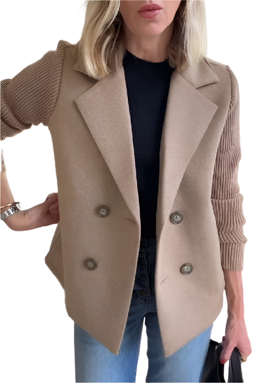 Berg-Feldt | Blazer pour femme en laine vegan avec manches tricotées