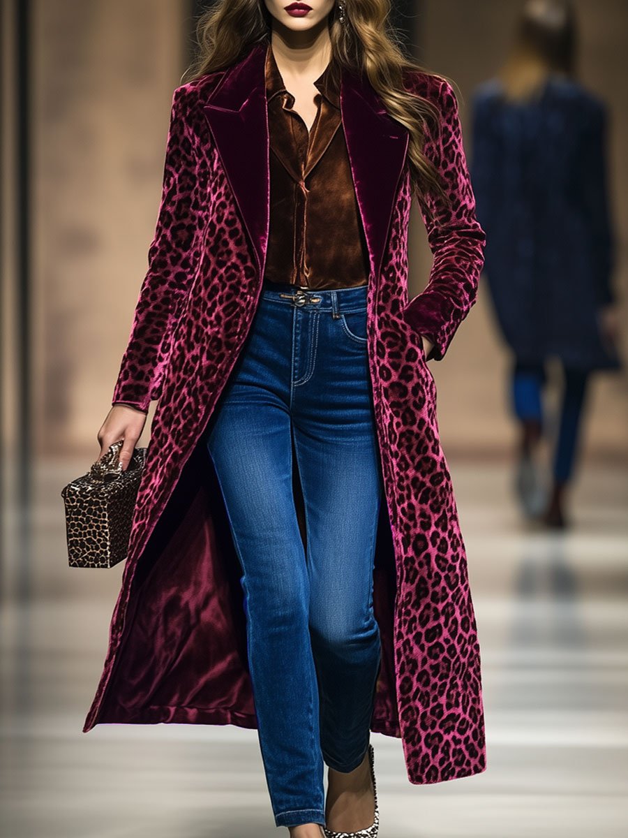 Berg-Feldt | leopardprint jack - trendy ankola rot damen lapejas