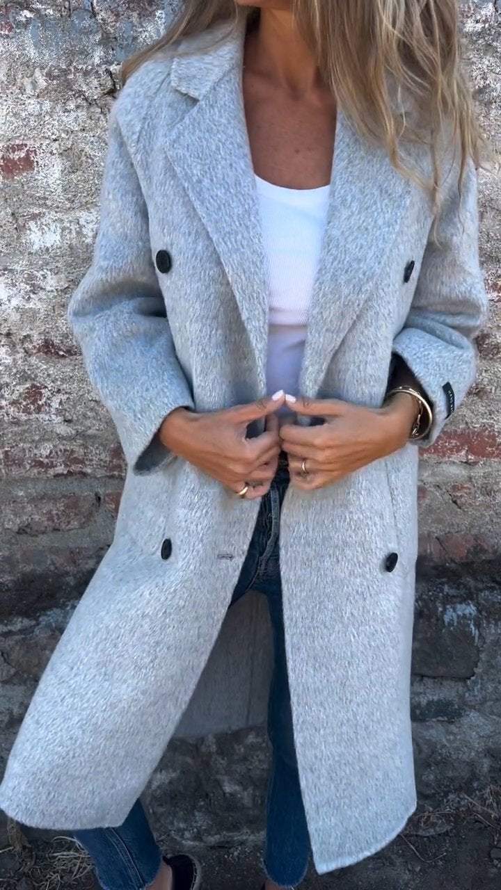 Berg-Feldt | Lange Jacke mit Doppelknopfverschluss Zeitloses Design Elegante Passform