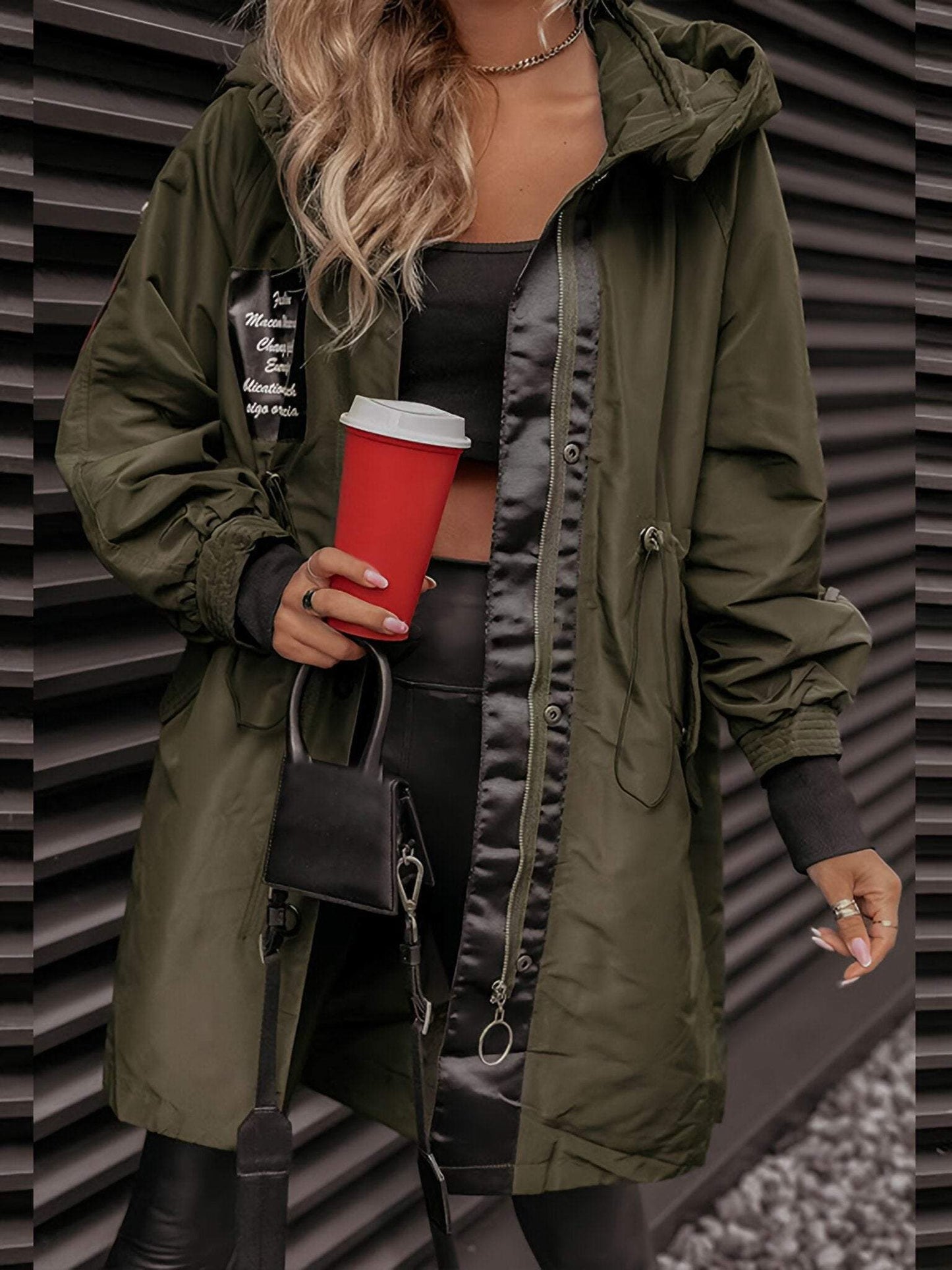 Berg-Feldt | Parka femme - Manteau long avec capuche, cordon de serrage réglable et fermeture éclair