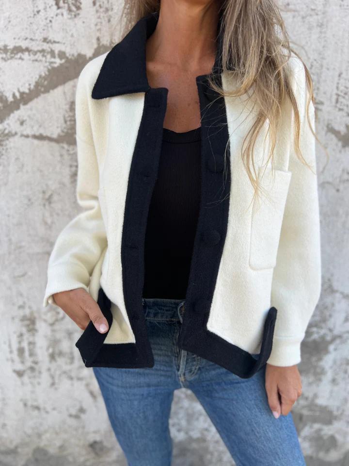 Berg-Feldt | Kurze Jacke mit Kontrastkanten Moderner Schnitt Zeitloses Design