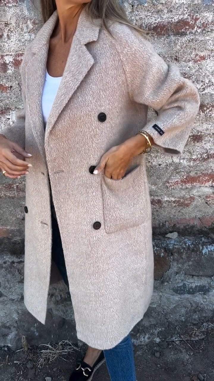 Berg-Feldt | Lange Jacke mit Doppelknopfverschluss Zeitloses Design Elegante Passform