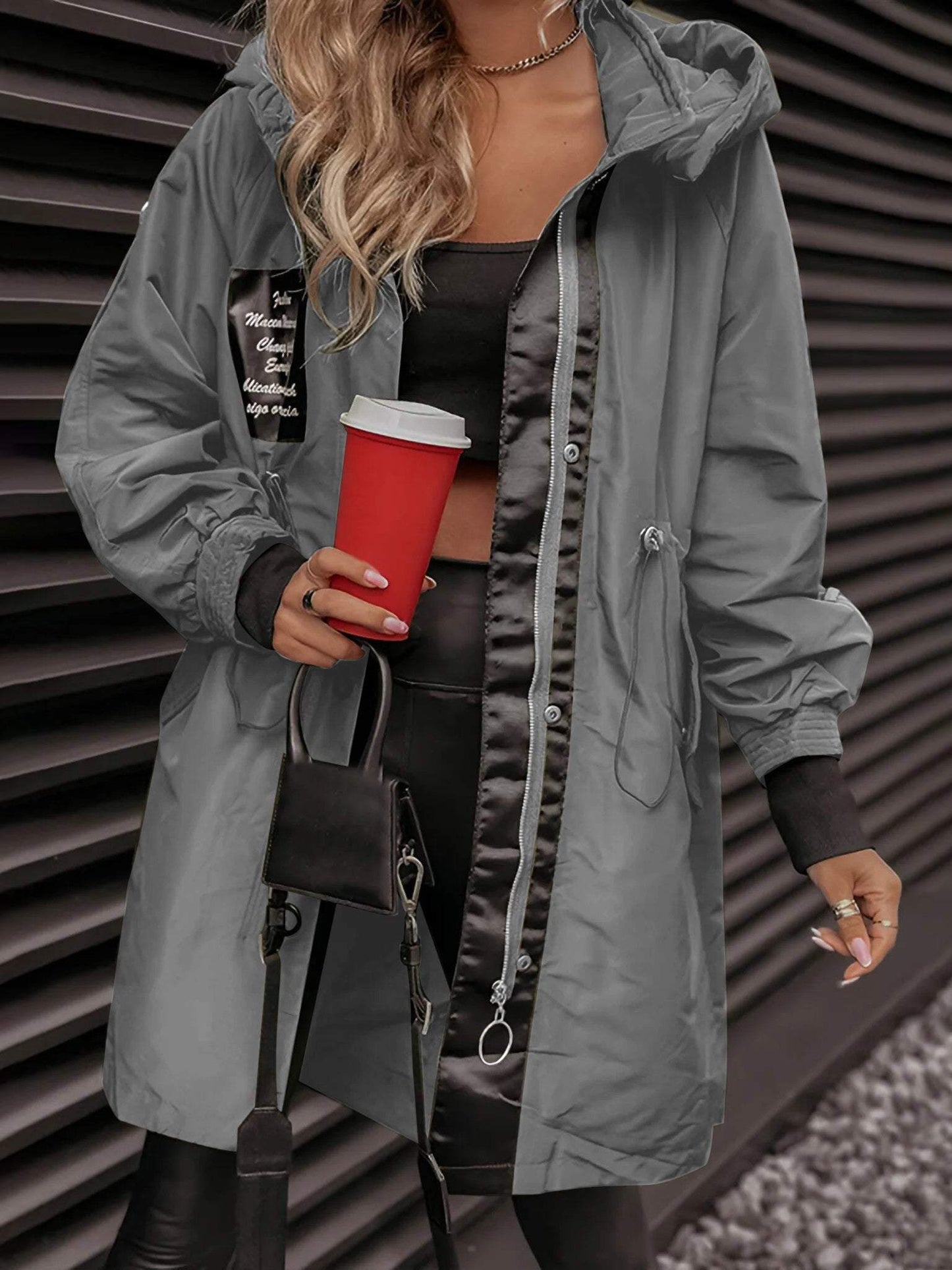 Berg-Feldt | Parka femme - Manteau long avec capuche, cordon de serrage réglable et fermeture éclair