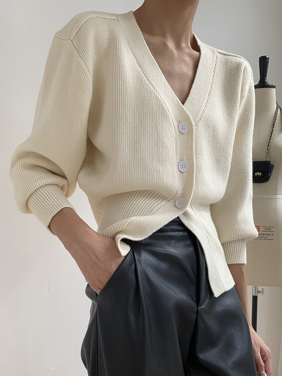Berg-Feldt | Strickjacke - V-Ausschnitt Innenbund Strickjacke