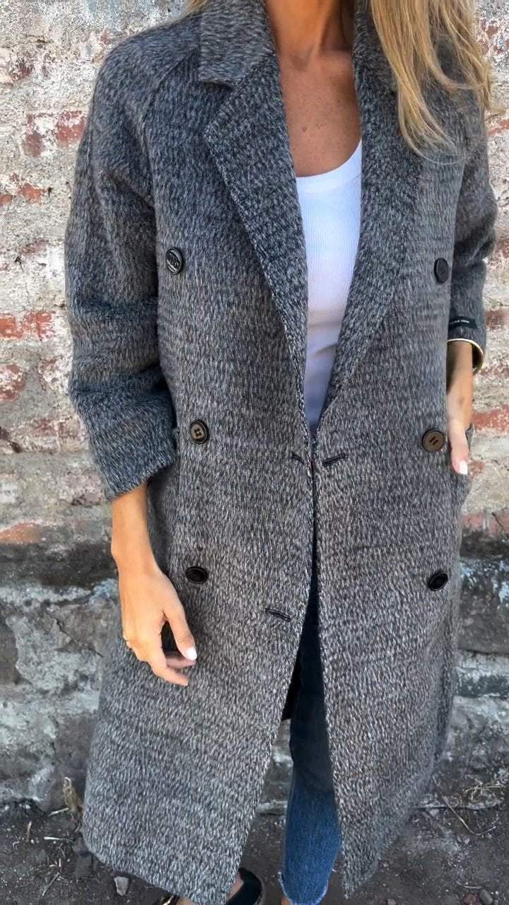 Berg-Feldt | Lange Jacke mit Doppelknopfverschluss Zeitloses Design Elegante Passform