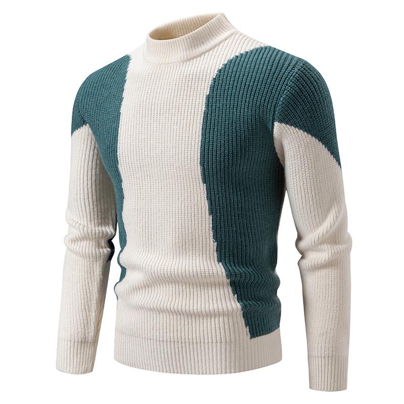 Berg-Feldt | Strickpullover mit Kontrastmuster Modern und Warm