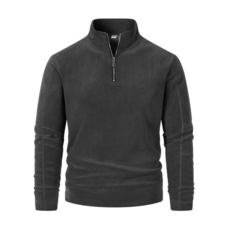 Berg-Feldt | Langärmliger Pullover mit Halblangem Reißverschluss Weicher Fleece Komfort und Stil