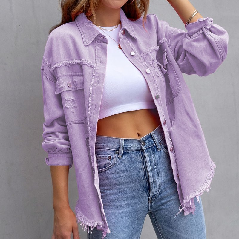 Berg-Feldt | Lässige Damen Denimjacke mit Langen Ärmeln